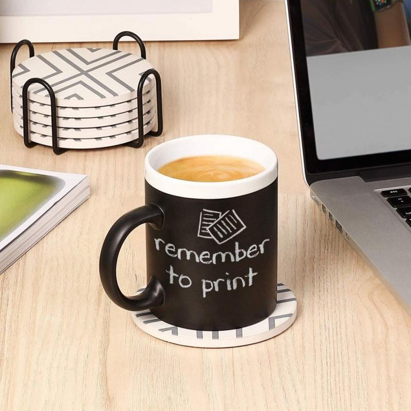 LIFVER 12 Ounce Coffee Mugs, Set of 4
