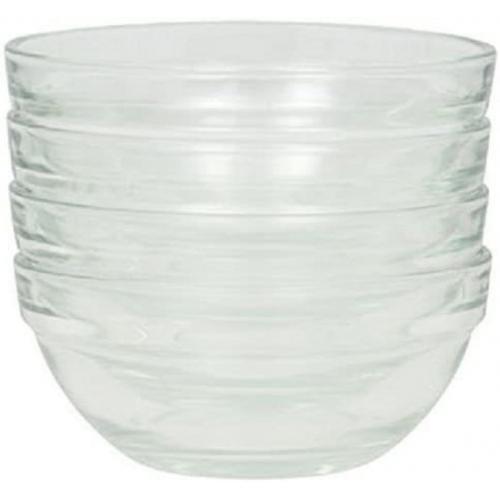 Stackable Serving Cooking Mixing Prep Clear Glass Bowl