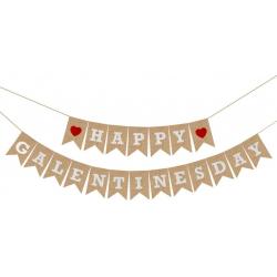 Burlap Heart Banner Galentines