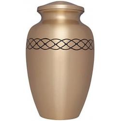 Golden Funeral Urn by Liliane Memorials - Links Gold Model