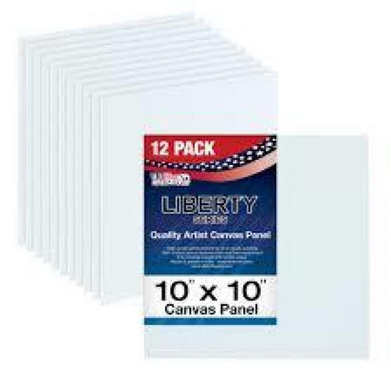 US Art Supply 10 x 10 inch Professional Artist Quality Acid Free Canvas Panels 12-Pack (1 Full Case of 12 Single Canvas Panels)