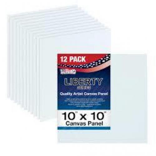 US Art Supply 10 x 10 inch Professional Artist Quality Acid Free Canvas Panels 12-Pack (1 Full Case of 12 Single Canvas Panels)