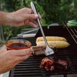 Grill Hogs BBQ Grill basting brush – 12in stainless handle with silicone bristles