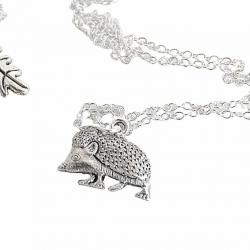 Enchanted Leaves Hedgehog Necklace