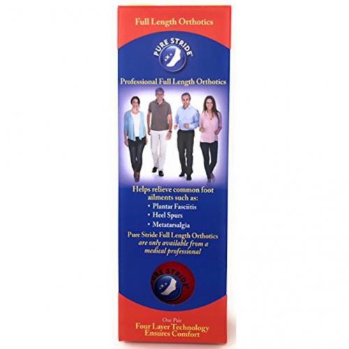 Pure Stride Arch Support Insoles - Overpronation Insoles, Plantar Fasciitis Insoles, 3/4 Length M 11-11.5 / W 13-13.5