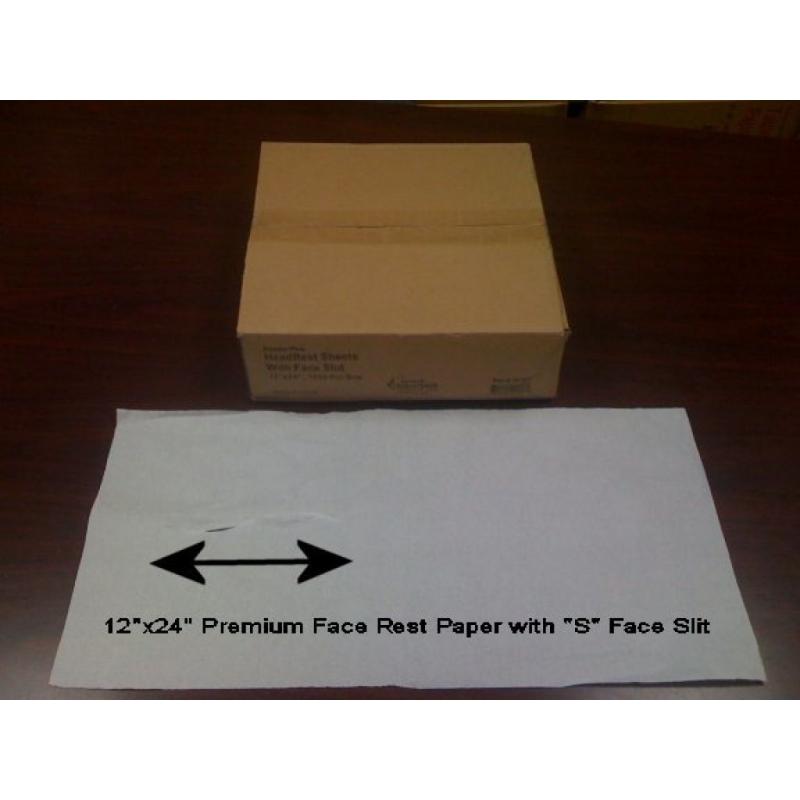 Clinical Health Services Premium 12x24 Headrests with Face Slot, 1000 per box