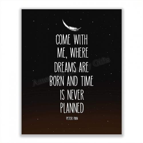 Peter Pan Quote Poster
