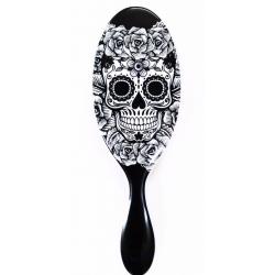 Wet Brush Pro Detangle Hair Brush, Sugar Skulls Black & White