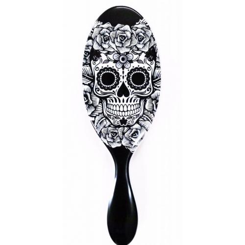 Wet Brush Pro Detangle Hair Brush, Sugar Skulls Black & White