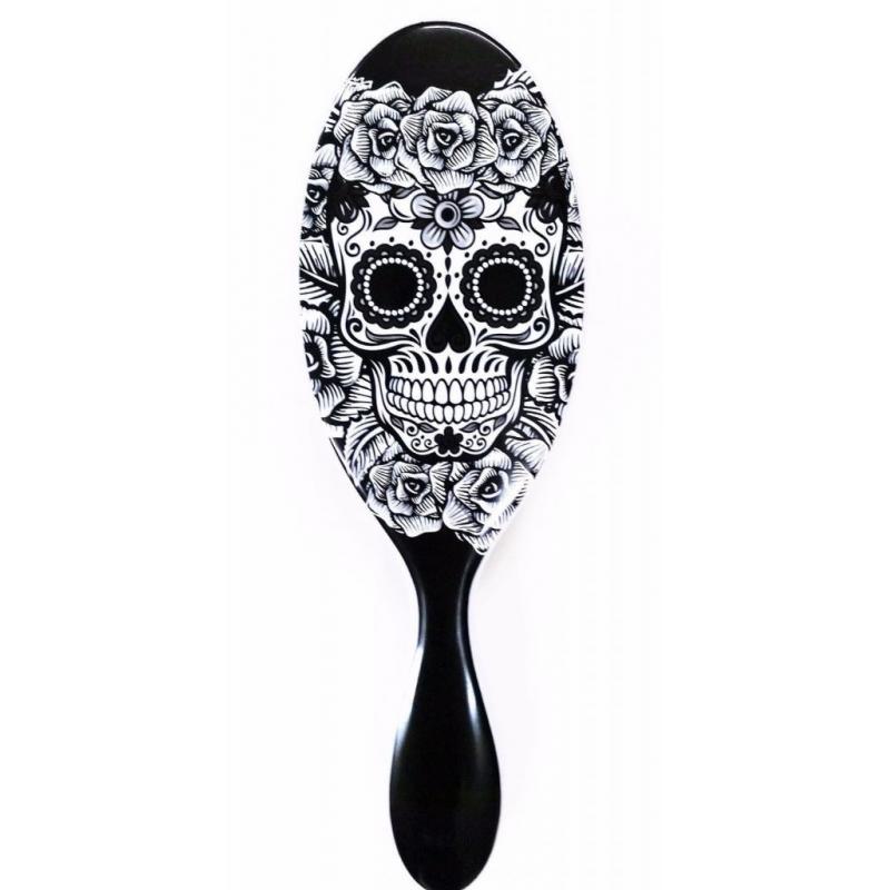 Wet Brush Pro Detangle Hair Brush, Sugar Skulls Black & White