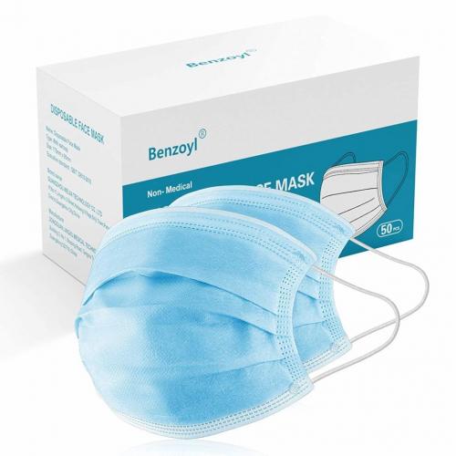 Benzoyl Disposable Masks, 50 Pack