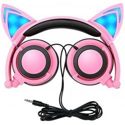 GOGOING Kids Headphones with LED Flash Wired Mode, Foldable Game Headset