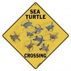 Crosswalk Sea Turtle Crossing. 12Aluminum Sign