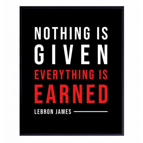 Lebron James Inspirational Quote Wall Art