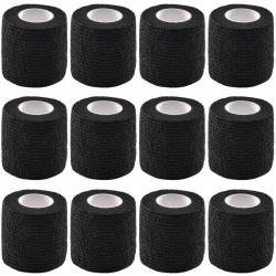 12 Pieces Adhesive Bandage Wrap Stretch Self-Adherent Tape
