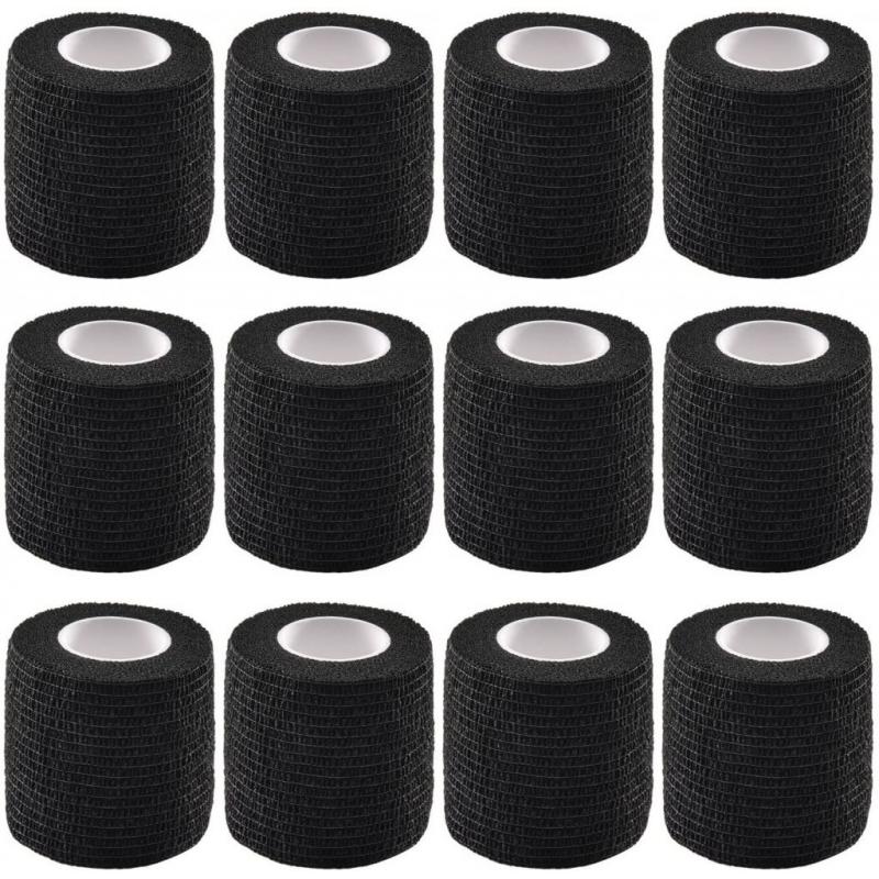 12 Pieces Adhesive Bandage Wrap Stretch Self-Adherent Tape