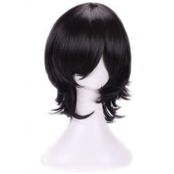 AneShe Short Layered Hair Anime Cosplay Party Wig (Black)
