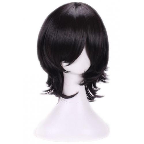 AneShe Short Layered Hair Anime Cosplay Party Wig (Black)