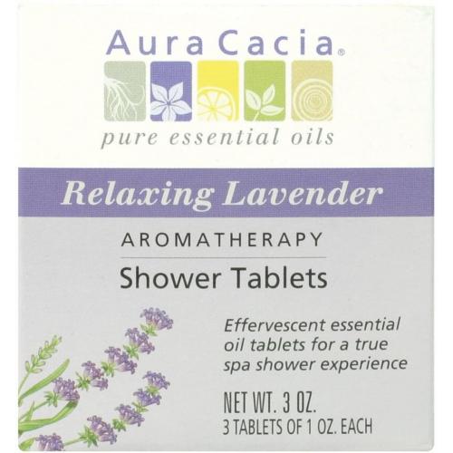 Aura Cacia Pure Essential Oils Relaxing Lavender Shower Tablets