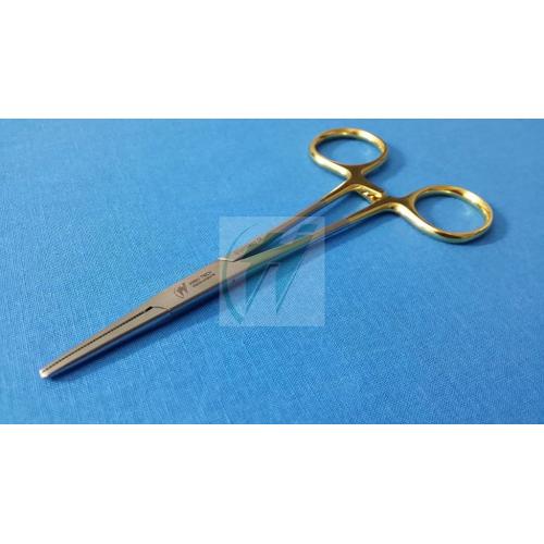 O.R Grade Mosquito HEMOSTAT Locking Surgical FORCEP 5 Straight with Gold Handle