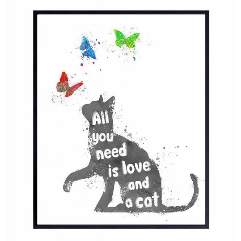 Inspirational Cat Wall Art Poster Print