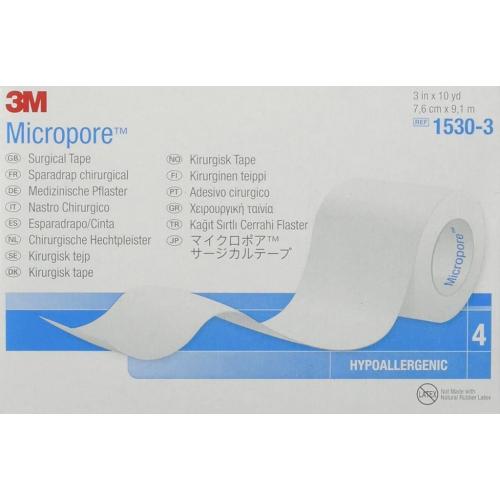 Micropore Surgical Tape White 3 Inches X 10 Yards - 4 Rolls