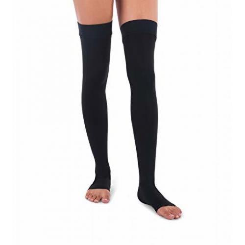 Jomi Compression, Unisex, Thigh High Stockings Collection(X-Large, Black)