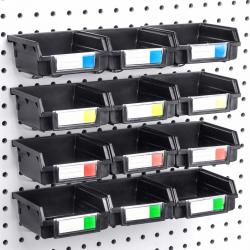 Mini Pegboard Bins with Hook and Labels