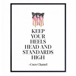 Coco Designer Shoes Inspirational Quote Wall Art 8×10