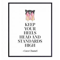 Coco Designer Shoes Inspirational Quote Wall Art 8×10