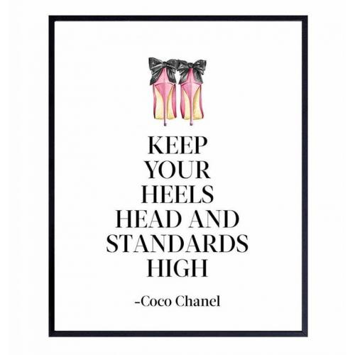 Coco Designer Shoes Inspirational Quote Wall Art 8×10