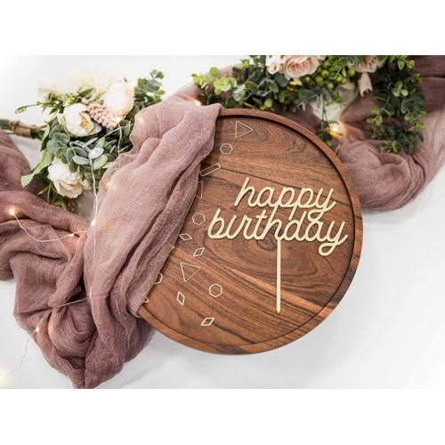 LS Design Happy Birthday Cake Topper