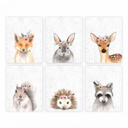 Woodland Animals Nursery Wall Art Prints
