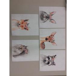 Woodland Animals Nursery Wall Art Prints