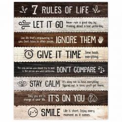 7 Rules of Life Quotes Poster Print