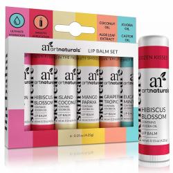 Artnaturals Natural Organic Lip Balm Beeswax - (6 x .15 Oz / 4.25g)