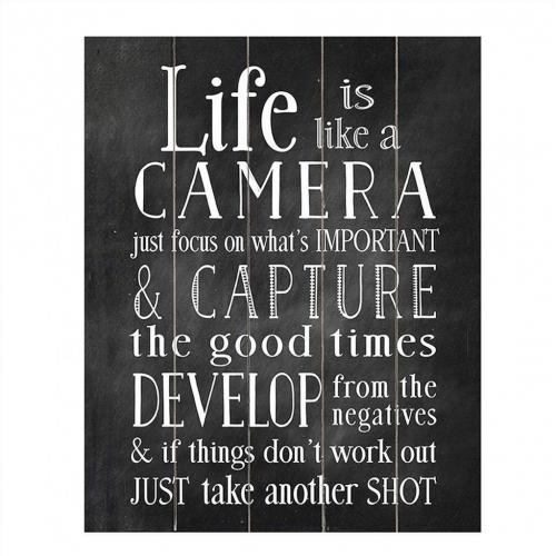 Life Is Like a Camera-Just Take Another Shot-Inspirational Wall Print