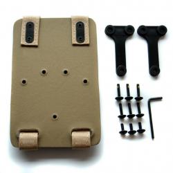 Molle Gun Holster Adapter Plate Unlined Brown