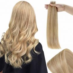 Runature Tape in Hair Extensions Real Human Hair 12 Inch Blonde