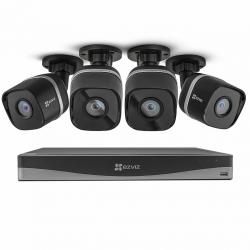 Ezviz Indoor / Outdoor Camera and Accessories, 4 Cameras, 4 100' Premade Cable