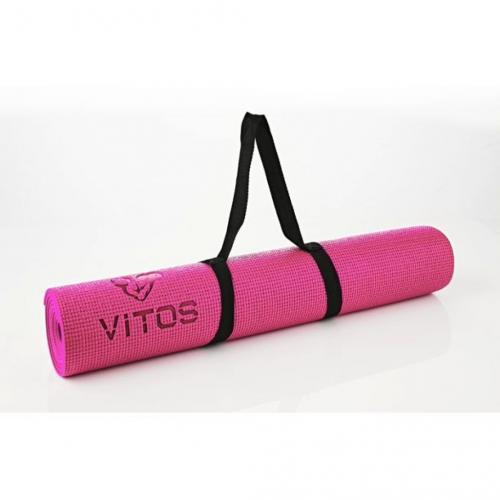 Vitos Fitness Pilates Yoga Exercise Mat Fitness Thick High Density (Pink)