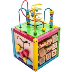 Toddler Essential Wooden 6-in-1 Play Cube Activity Center - 8