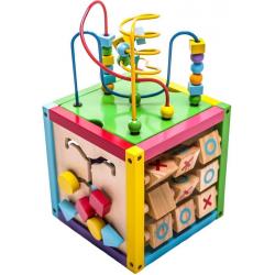 Toddler Essential Wooden 6-in-1 Play Cube Activity Center - 8