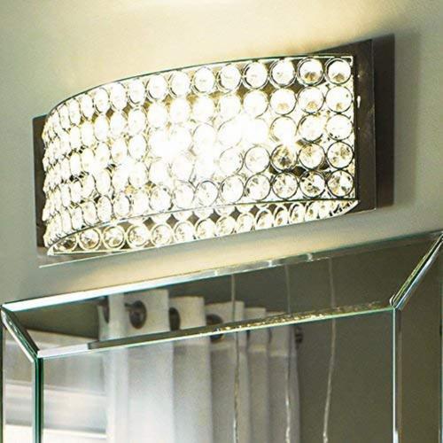 Kichler Krystal Ice 3-Light 6-In Chrome Rectangle Vanity Light