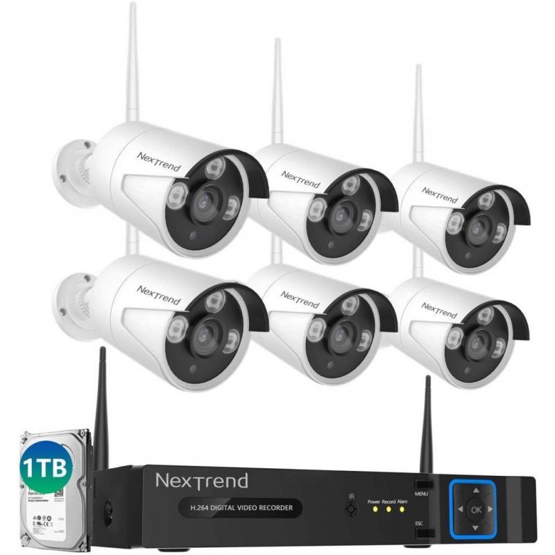 Full HD Security Camera System Kit (6 cameras + recorder)