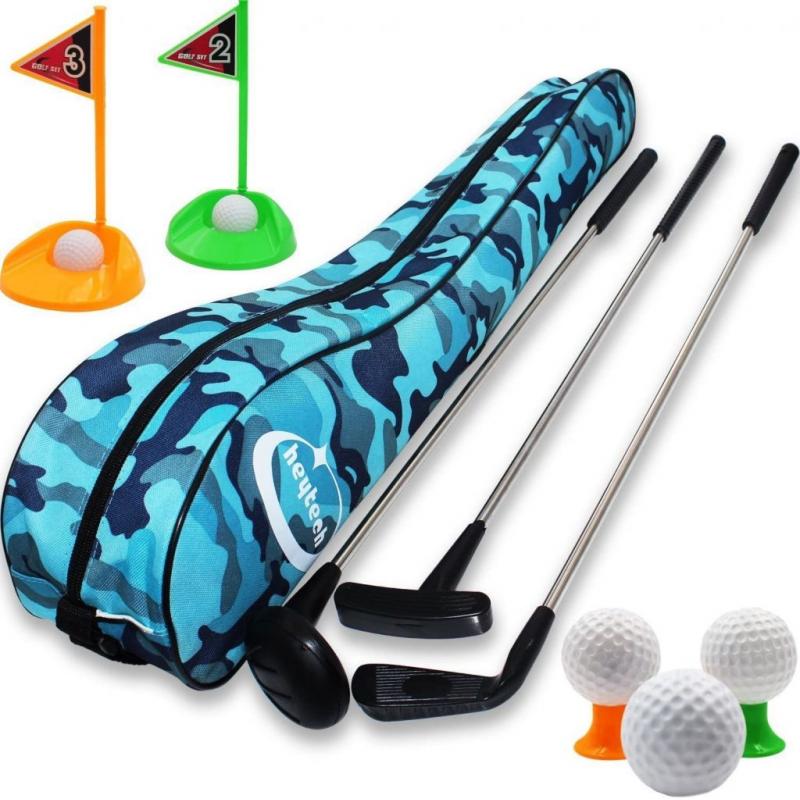 Heytech Kids Golf Clubs Set Deluxe Outdoor Golf Toy