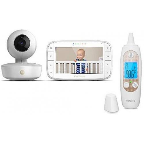 Motorola Baby Bundle: 5 Portable Video Baby Monitor and Smart Ear Thermometer