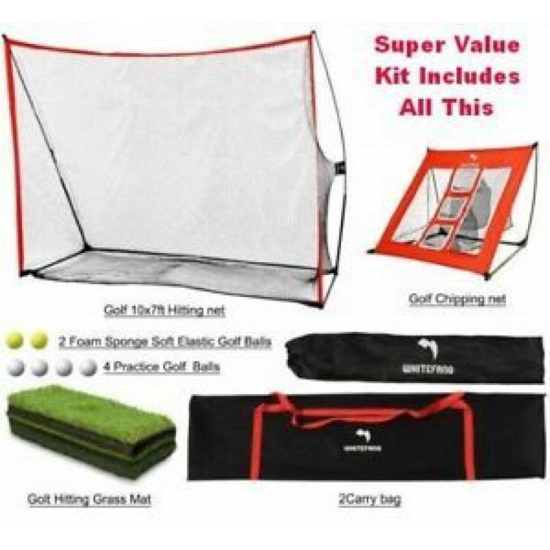 Golf Net | 4 in 1 Golf Practice Set 10x7ft