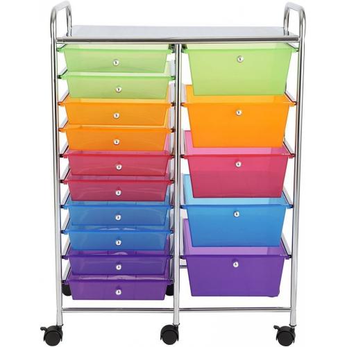 15-Drawer Rolling Cart - Finnhomy