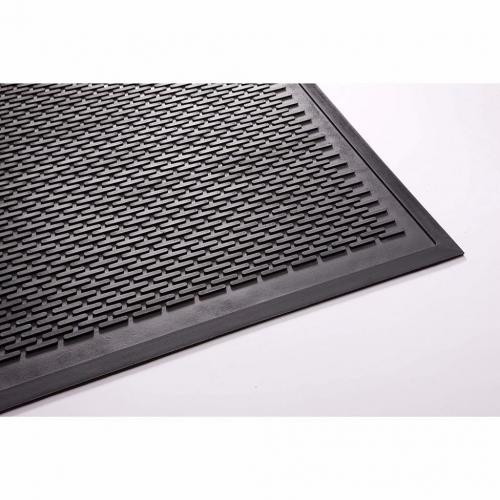 Guardian Clean Step Black Rubber Scraper Mat - 116.5 x 33.5